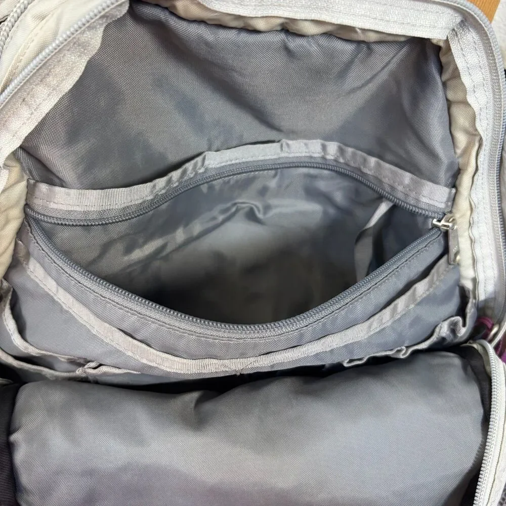 The North Face Borealis Womens Backpack Gray Purple Laptop Hiking School